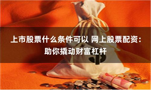 上市股票什么条件可以 网上股票配资：助你撬动财富杠杆