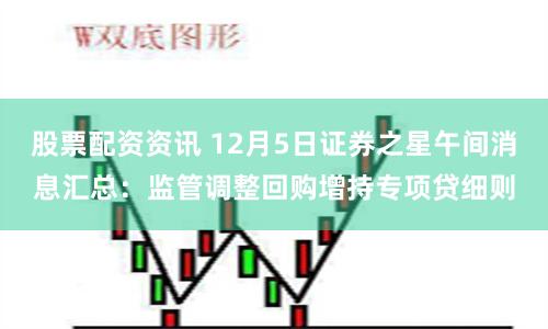 股票配资资讯 12月5日证券之星午间消息汇总：监管调整回购增持专项贷细则