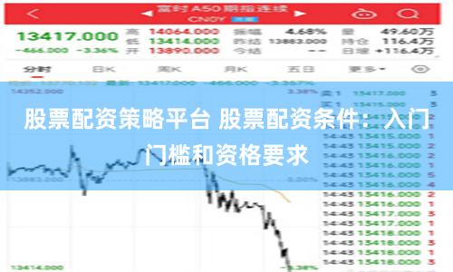 股票配资策略平台 股票配资条件：入门门槛和资格要求